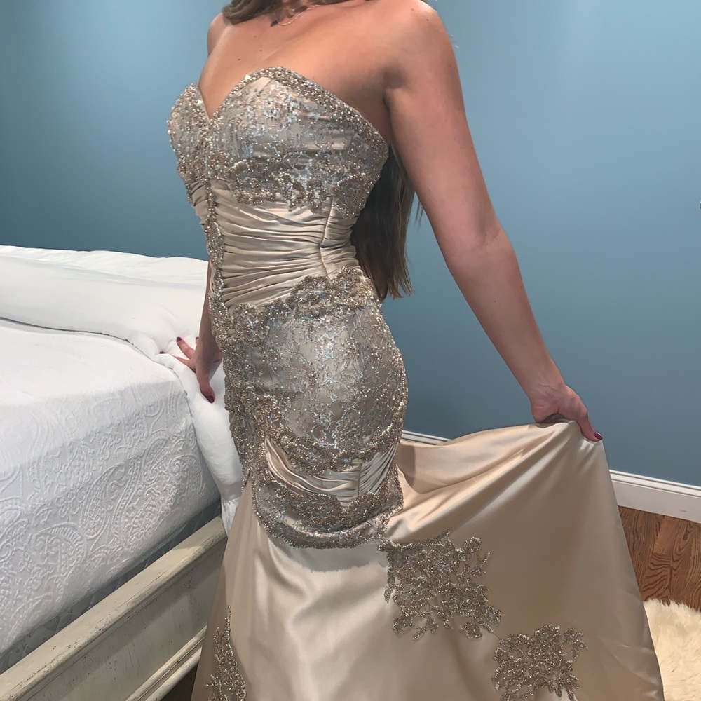 Claire's Collection Champagne Gown/Pageant Wedding